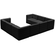 Meridian Furniture Quincy Black Velvet Modular Sectional