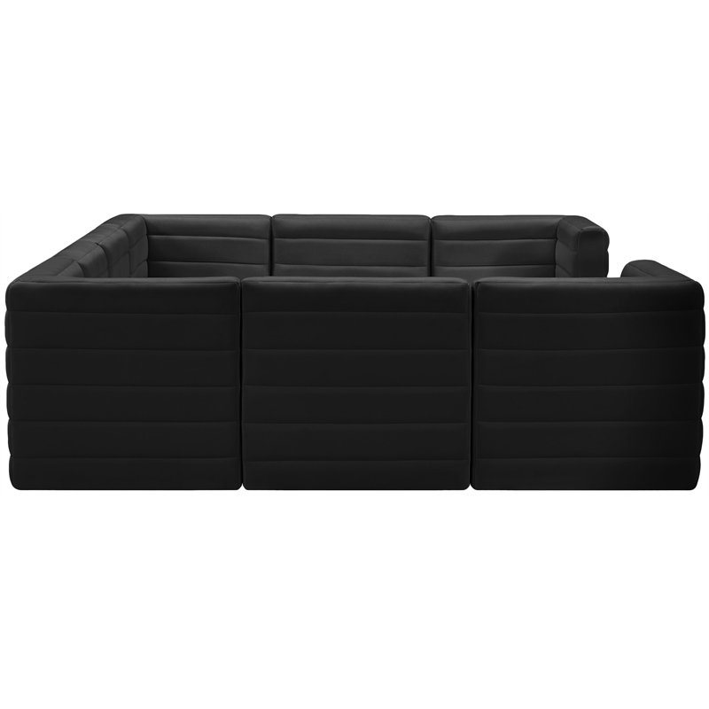 Meridian Furniture Quincy Black Velvet Modular Sectional