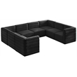 Meridian Furniture Quincy Black Velvet Modular Sectional
