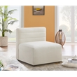 Meridian Furniture Quincy Cream Velvet Modular Armless Chair