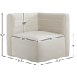 Meridian Furniture Quincy Cream Velvet Modular Corner Chair
