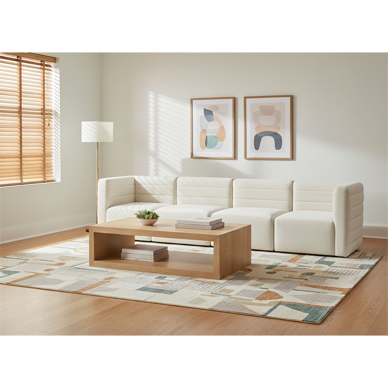Meridian Furniture Quincy Cream Velvet Modular Sofa