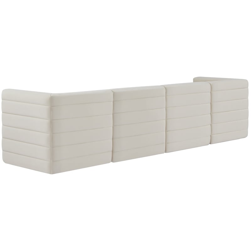 Meridian Furniture Quincy Cream Velvet Modular Sofa