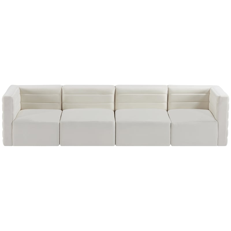 Meridian Furniture Quincy Cream Velvet Modular Sofa