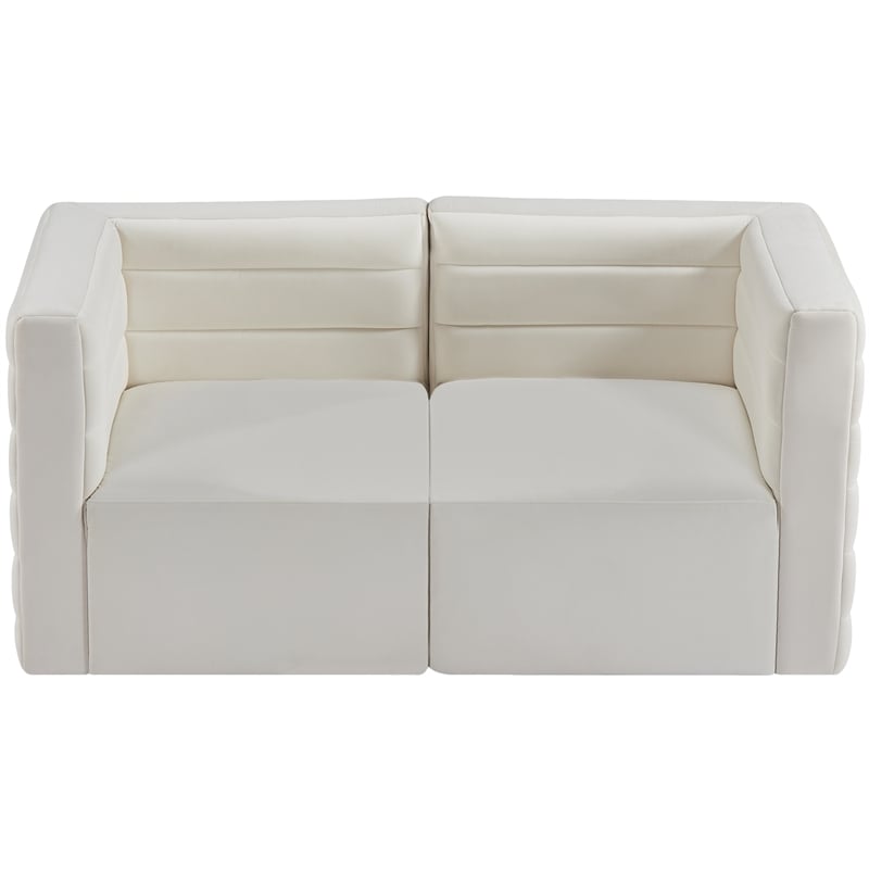 Meridian Furniture Quincy Cream Velvet Modular Sofa