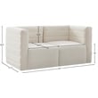 Meridian Furniture Quincy Cream Velvet Modular Sofa