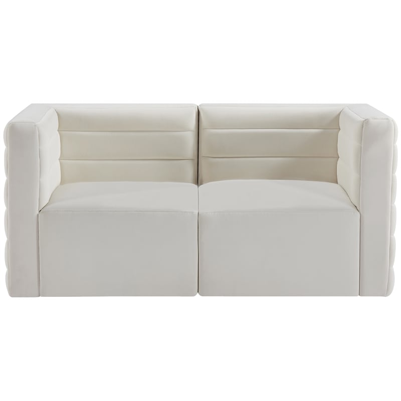 Meridian Furniture Quincy Cream Velvet Modular Sofa