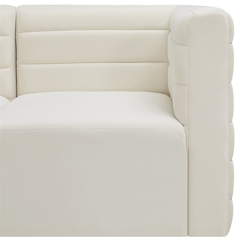 Meridian Furniture Quincy Cream Velvet Modular Sofa