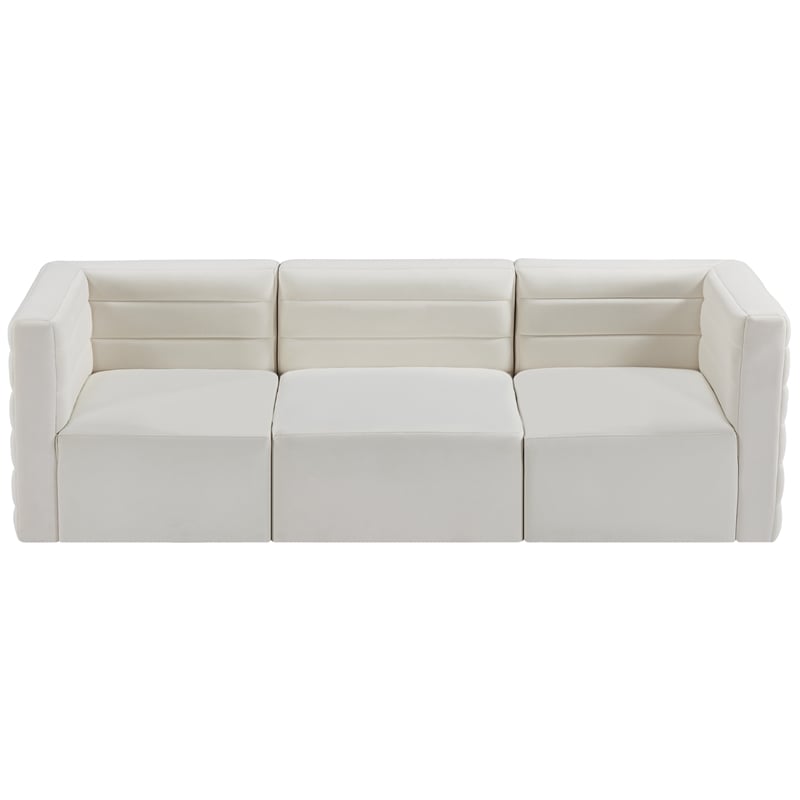 Meridian Furniture Quincy Cream Velvet Modular Sofa