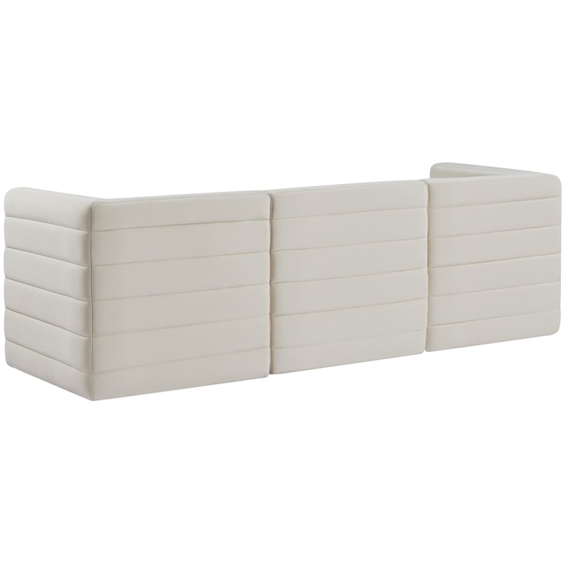Meridian Furniture Quincy Cream Velvet Modular Sofa