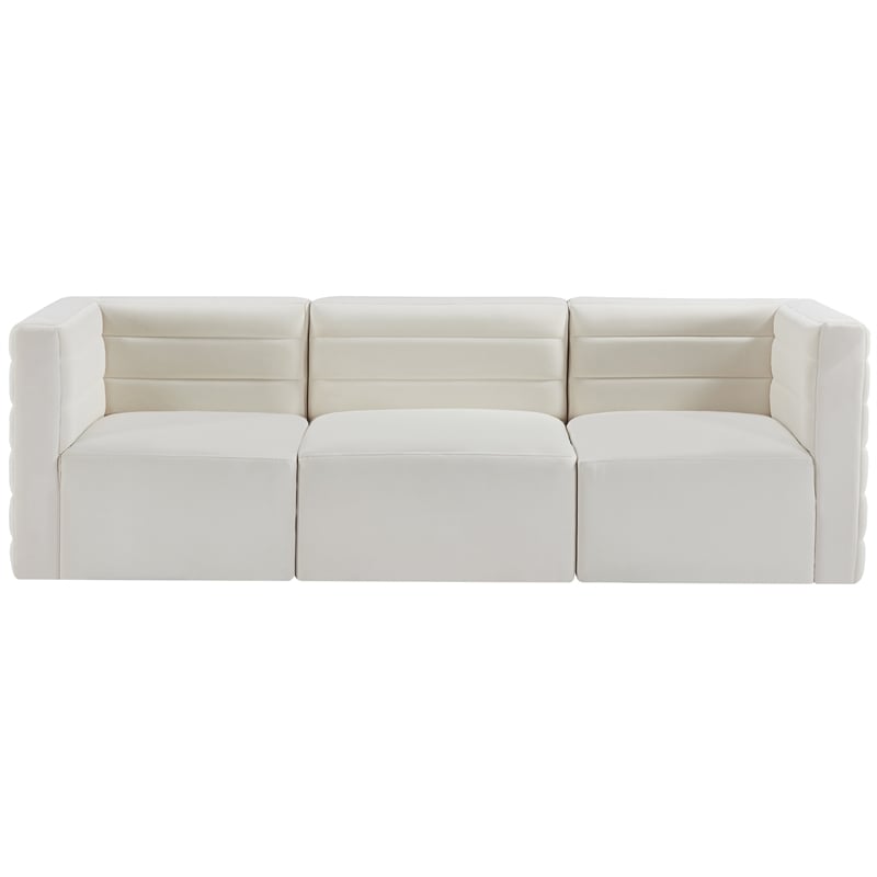Meridian Furniture Quincy Cream Velvet Modular Sofa