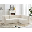 Meridian Furniture Quincy Cream Velvet Modular Sectional
