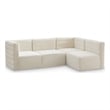 Meridian Furniture Quincy Cream Velvet Modular Sectional