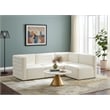Meridian Furniture Quincy Cream Velvet Modular Sectional