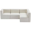 Meridian Furniture Quincy Cream Velvet Modular Sectional