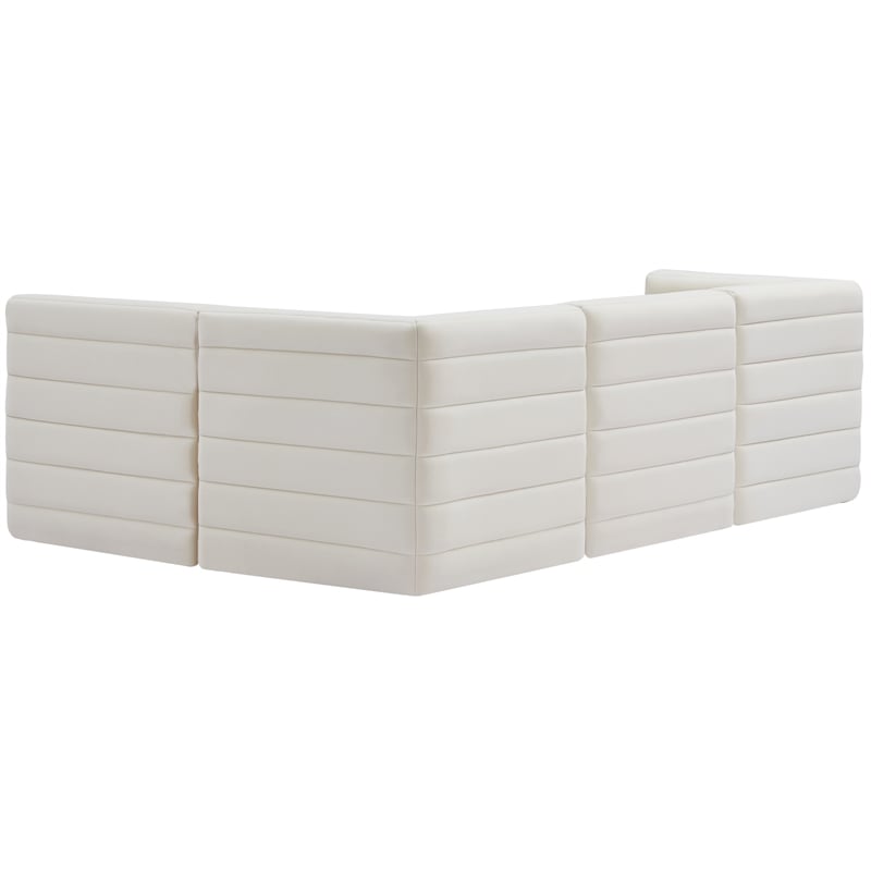 Meridian Furniture Quincy Cream Velvet Modular Sectional