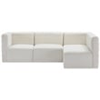 Meridian Furniture Quincy Cream Velvet Modular Sectional