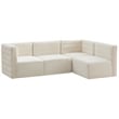 Meridian Furniture Quincy Cream Velvet Modular Sectional