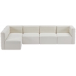 Meridian Furniture Quincy Cream Velvet Modular Sectional
