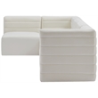 Meridian Furniture Quincy Cream Velvet Modular Sectional
