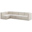 Meridian Furniture Quincy Cream Velvet Modular Sectional