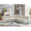 Meridian Furniture Quincy Cream Velvet Modular Sectional