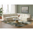 Meridian Furniture Quincy Cream Velvet Modular Sectional