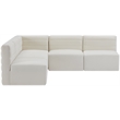 Meridian Furniture Quincy Cream Velvet Modular Sectional
