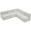Meridian Furniture Quincy Cream Velvet Modular Sectional