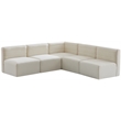 Meridian Furniture Quincy Cream Velvet Modular Sectional