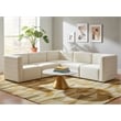 Meridian Furniture Quincy Cream Velvet Modular Sectional