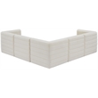 Meridian Furniture Quincy Cream Velvet Modular Sectional