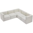 Meridian Furniture Quincy Cream Velvet Modular Sectional