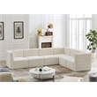 Meridian Furniture Quincy Cream Velvet Modular Sectional