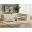 Meridian Furniture Quincy Cream Velvet Modular Sectional