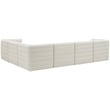 Meridian Furniture Quincy Cream Velvet Modular Sectional