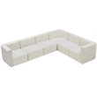 Meridian Furniture Quincy Cream Velvet Modular Sectional