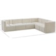 Meridian Furniture Quincy Cream Velvet Modular Sectional