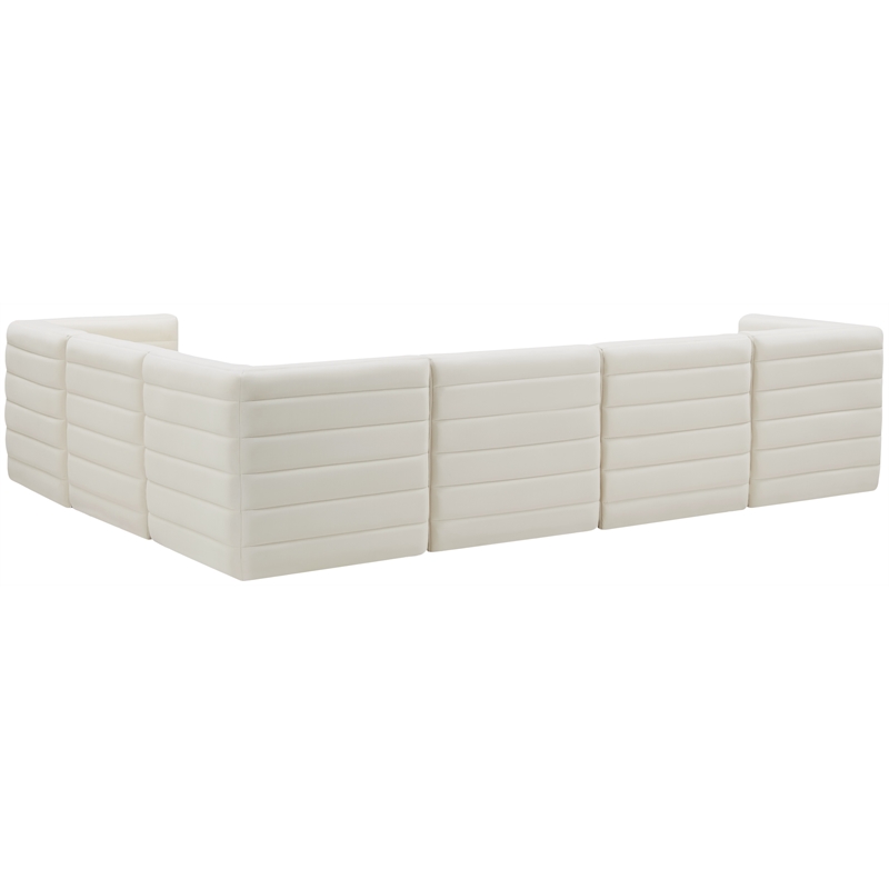 Meridian Furniture Quincy Cream Velvet Modular Sectional