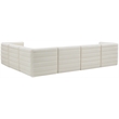 Meridian Furniture Quincy Cream Velvet Modular Sectional