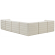 Meridian Furniture Quincy Cream Velvet Modular Sectional