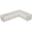 Meridian Furniture Quincy Cream Velvet Modular Sectional