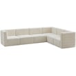 Meridian Furniture Quincy Cream Velvet Modular Sectional