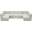 Meridian Furniture Quincy Cream Velvet Modular Sectional