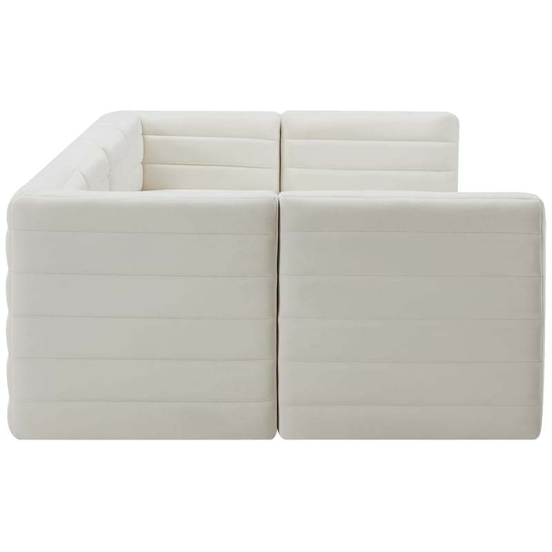 Meridian Furniture Quincy Cream Velvet Modular Sectional