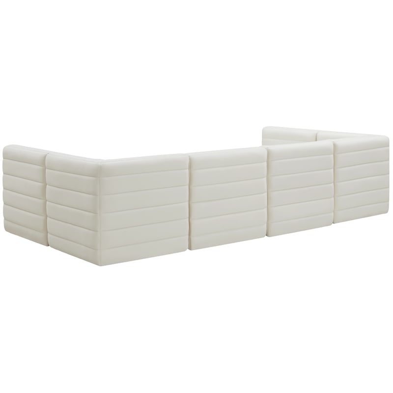 Meridian Furniture Quincy Cream Velvet Modular Sectional