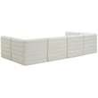 Meridian Furniture Quincy Cream Velvet Modular Sectional