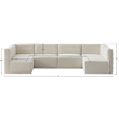 Meridian Furniture Quincy Cream Velvet Modular Sectional