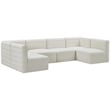 Meridian Furniture Quincy Cream Velvet Modular Sectional