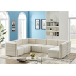 Meridian Furniture Quincy Cream Velvet Modular Sectional